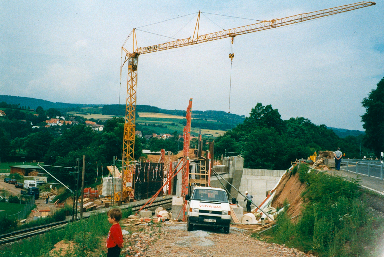 Die neue Straße wird gebaut